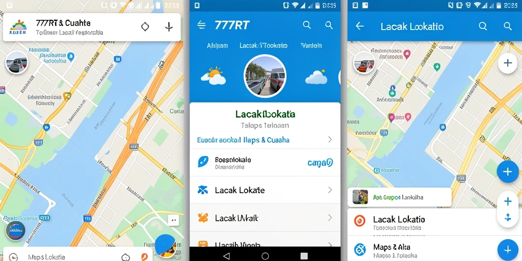 Antarmuka 777RT yang intuitif untuk lacak lokasi.