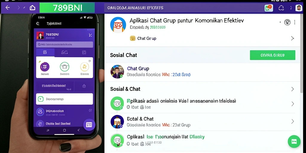 Antarmuka aplikasi 789BNI yang menarik dan fungsional untuk Chat Grup.