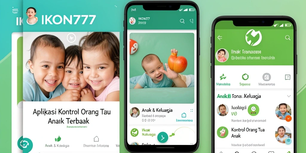Tampilan antarmuka pengguna aplikasi Kontrol Orang Tua Anak yang sederhana.