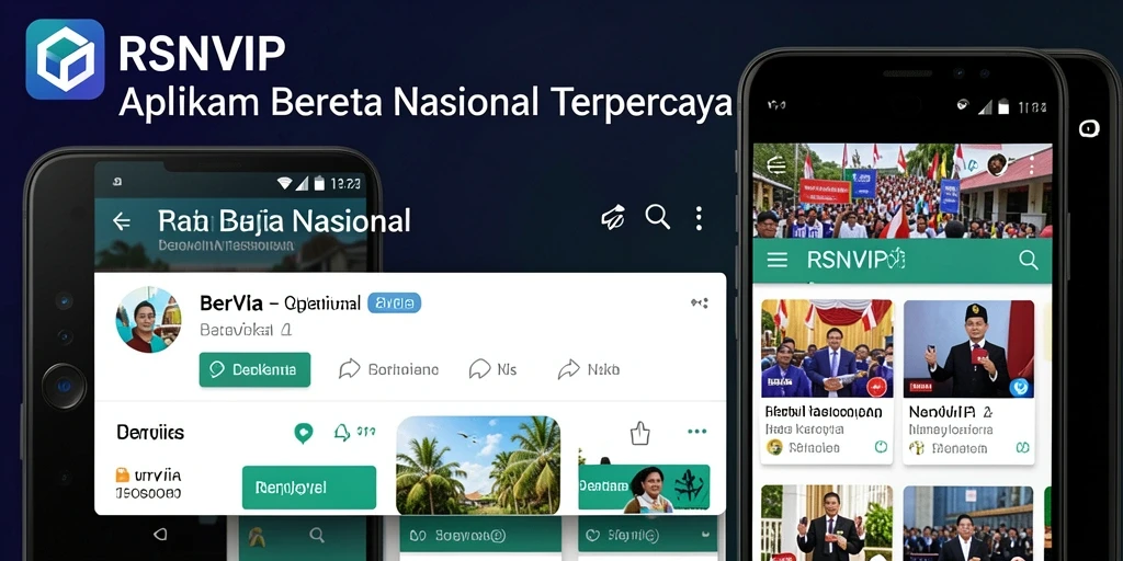 Tampilan antarmuka aplikasi RSNVIP yang menarik untuk berita nasional.